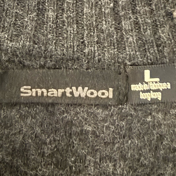 Smartwool Women's Black Mock Turtleneck 1/3 Zip - 100% Merino Wool - Size Large - Picture 2 of 4